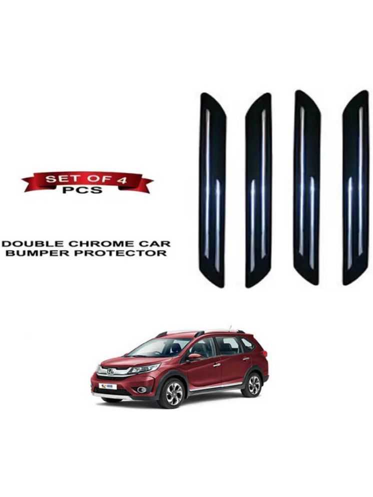     			RONISH Rubber Car Bumper Protector Guard (Double Chrome) For Honda BRV