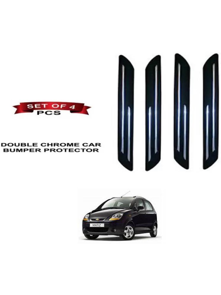     			RONISH Rubber Car Bumper Protector Guard (Double Chrome) For Chevrolet Matiz