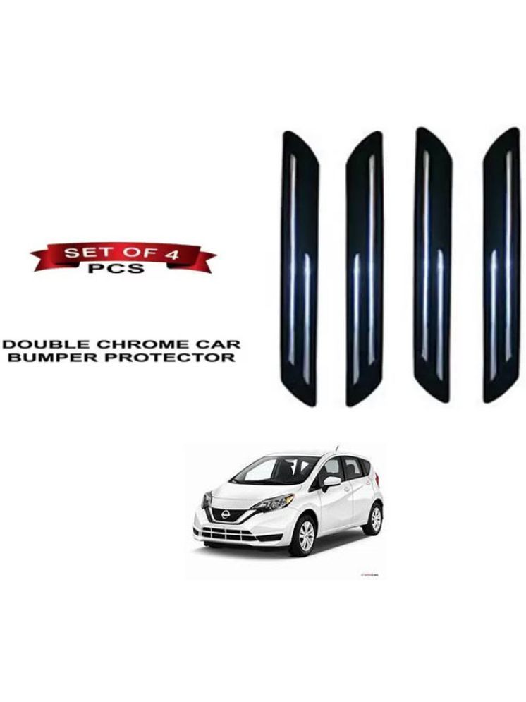     			RONISH Rubber Car Bumper Protector Guard (Double Chrome) For Nissan Versa