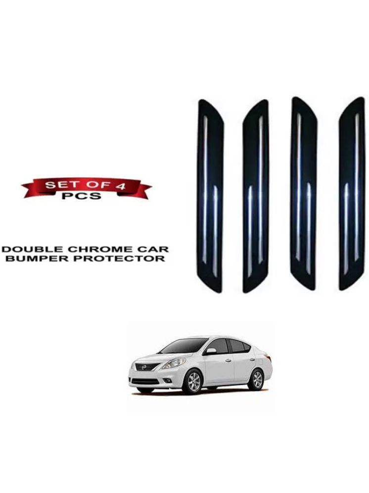     			RONISH Rubber Car Bumper Protector Guard (Double Chrome) For Nissan Sunny