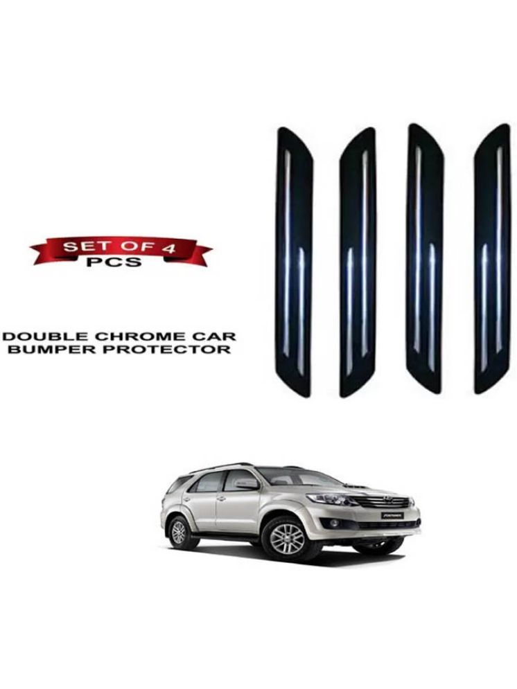     			RONISH Rubber Car Bumper Protector Guard (Double Chrome) For Toyota Fortuner Old