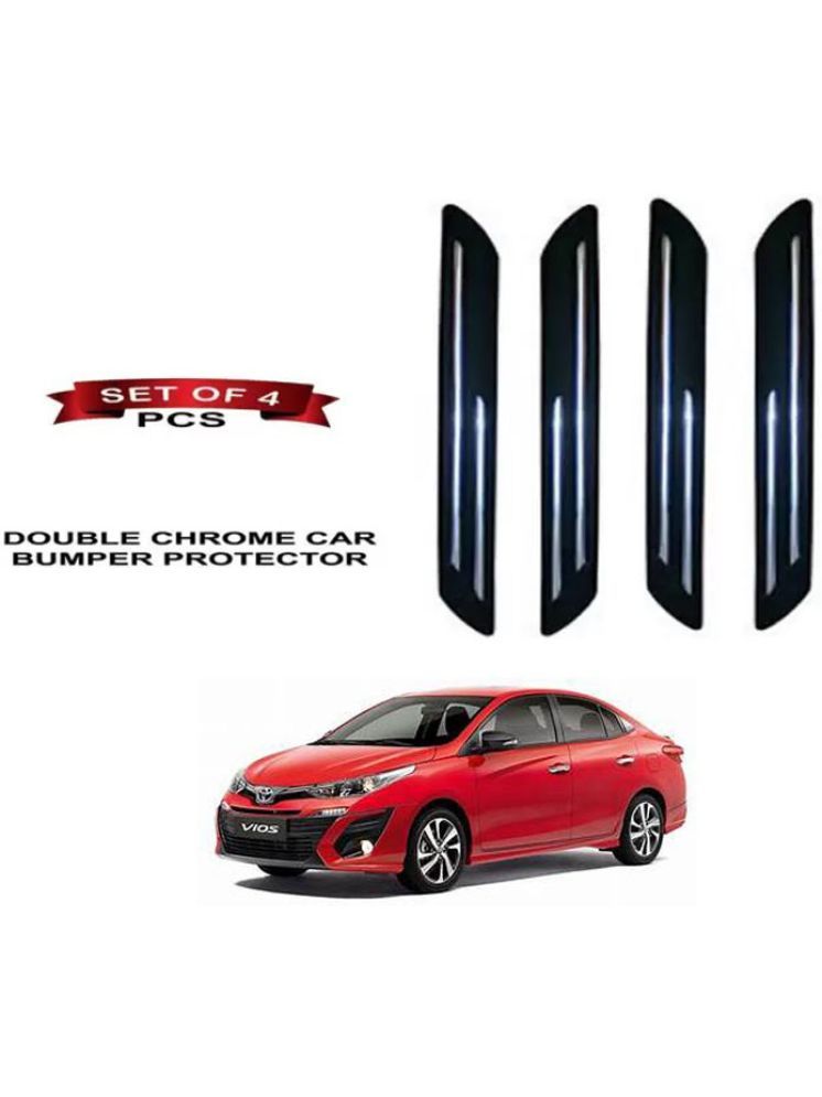     			RONISH Rubber Car Bumper Protector Guard (Double Chrome) For Toyota VIOS