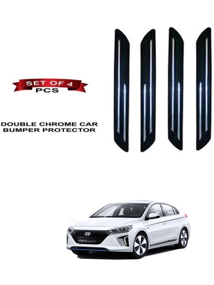     			RONISH Rubber Car Bumper Protector Guard (Double Chrome) For Hyundai Ioniq