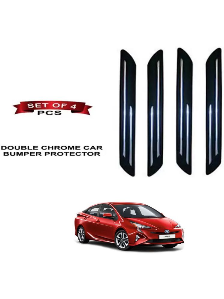     			RONISH Rubber Car Bumper Protector Guard (Double Chrome) For Toyota Prius