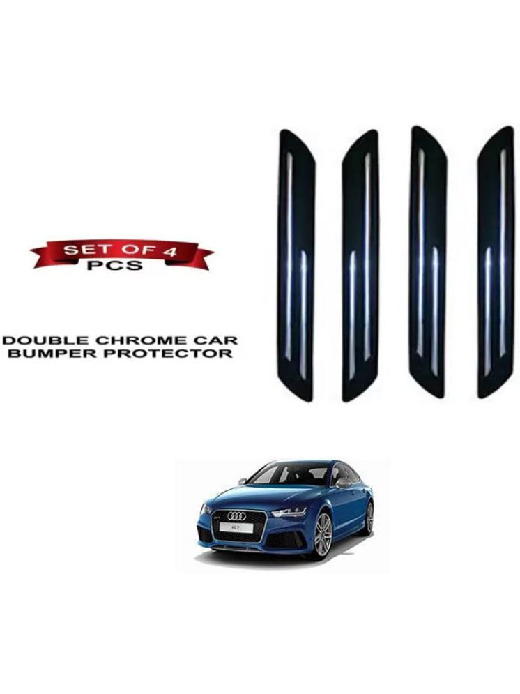     			RONISH Rubber Car Bumper Protector Guard (Double Chrome) For Audi RS7