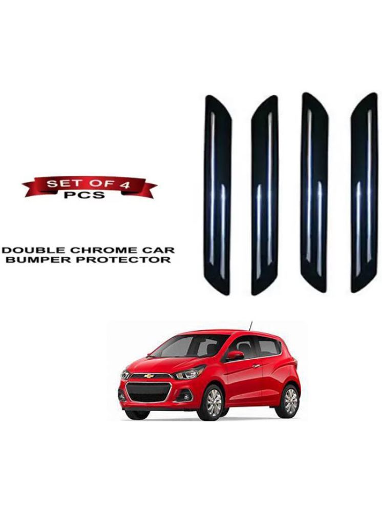     			RONISH Rubber Car Bumper Protector Guard (Double Chrome) For Chevrolet Spark