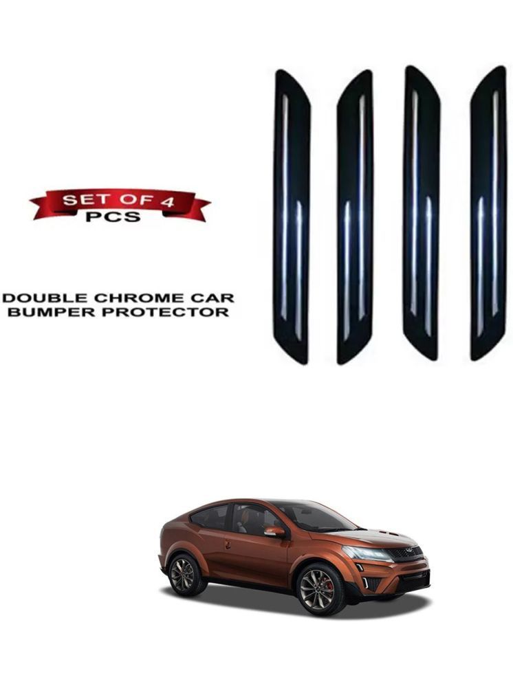     			RONISH Rubber Car Bumper Protector Guard (Double Chrome) For Mahindra XUV Aero