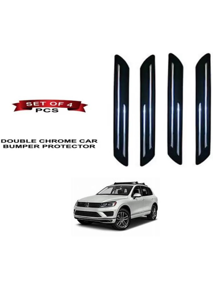     			RONISH Rubber Car Bumper Protector Guard (Double Chrome) For Volkswagen Touareg