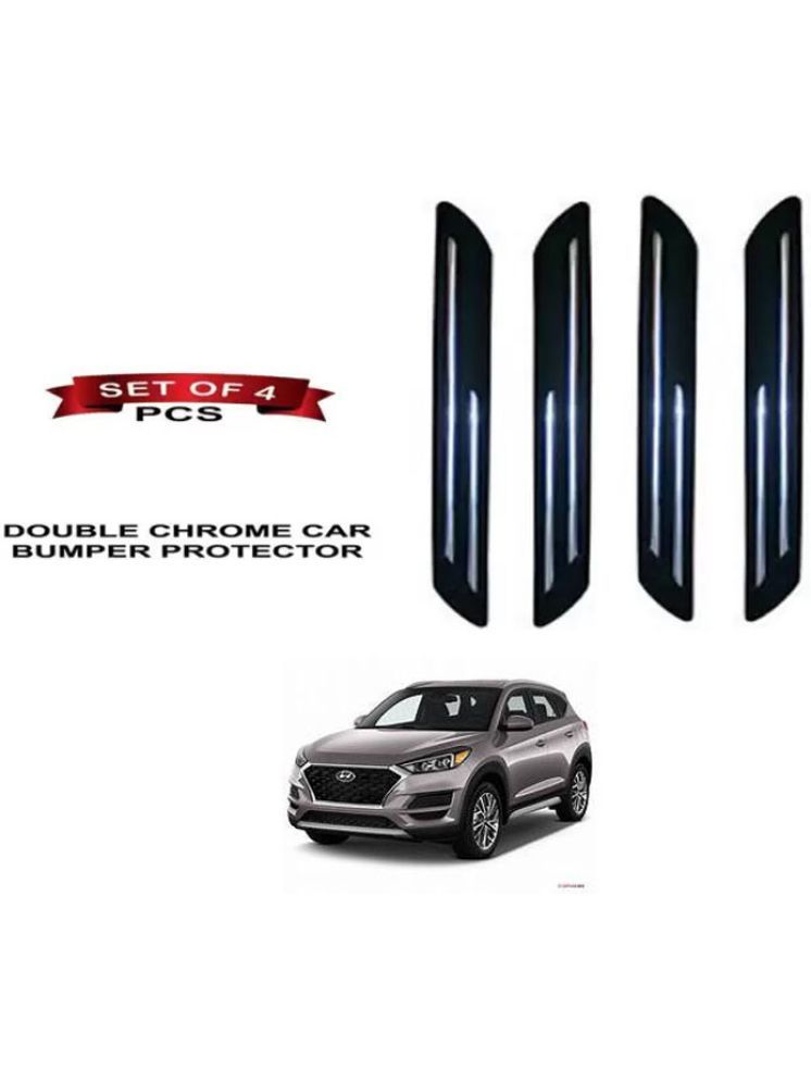     			RONISH Rubber Car Bumper Protector Guard (Double Chrome) For Hyundai Tucson