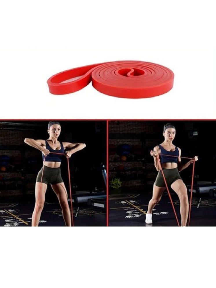     			Resistance Bands for Workout for Men and Women Resistance Band Set & Exercise Band for Home Gym Fitness Pull Up Band & Toning Band 100% Natural (RED) Pack of 1