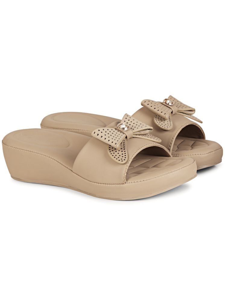     			Saheb Camel Women's Slip On Heels