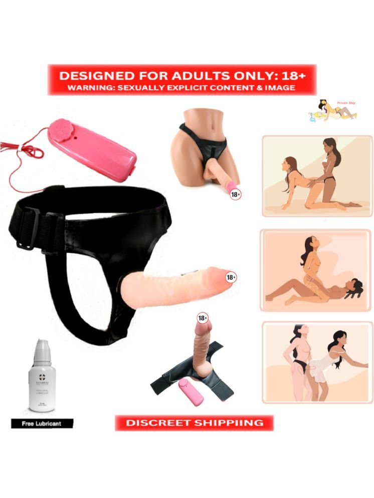     			Vibrating Strap On Dildo Womens Sex Toys - Wearable Strap On Harness with  Removeable Realistic Dildos Suction Dildos  Female Sex Toys Fantasy Dildo  Low Price , Adjustable Strapless Strapon G-Spot Sex Toys for Women  with Free Lube By BLUEMOON