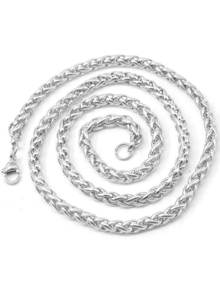     			WTM Rhodium Plated Chain ( Pack of 1 )