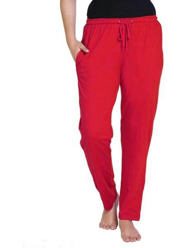     			Whyme Fashion Red Cotton Regular Women's Casual Pants ( Pack of 1 )