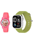 Cosmic Pink Dial Analog-Digital Girls Watch ( Pack Of 2 )