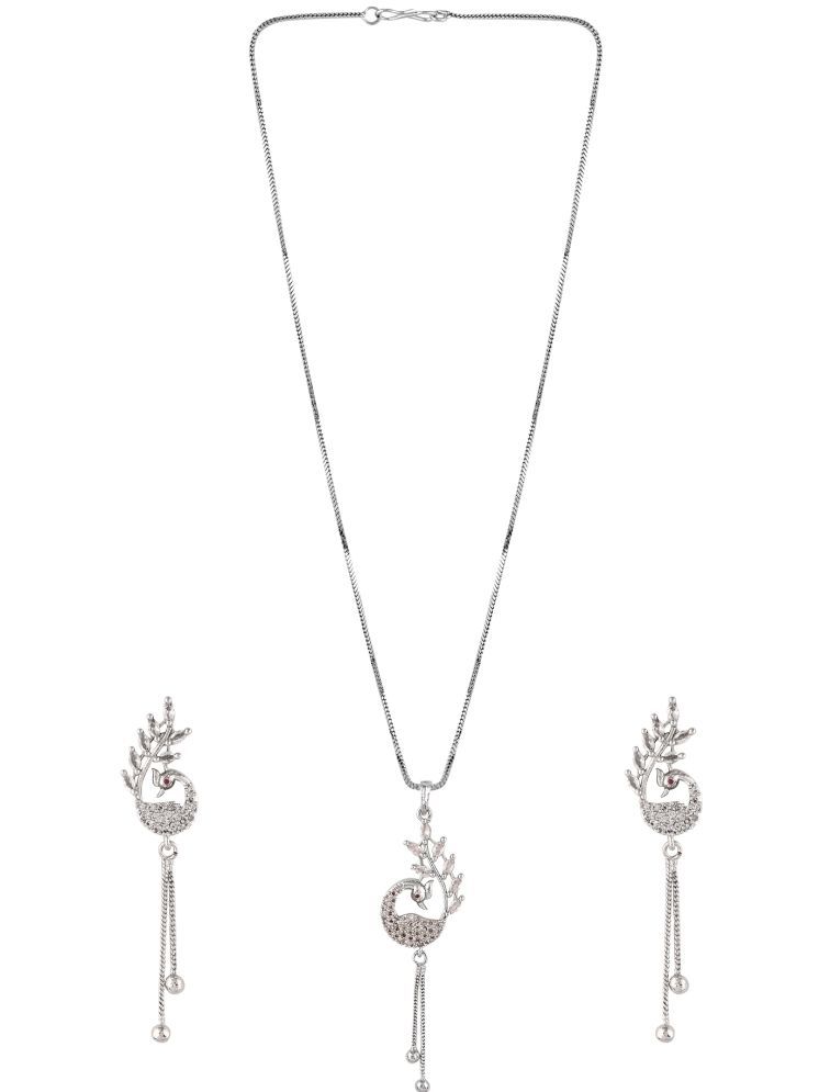     			Bhagya Lakshmi Silver Pendant set ( Pack of 1 )