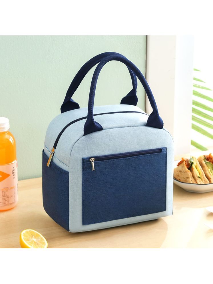     			House Of Quirk Blue Lunch Bag ( 1 Pc )