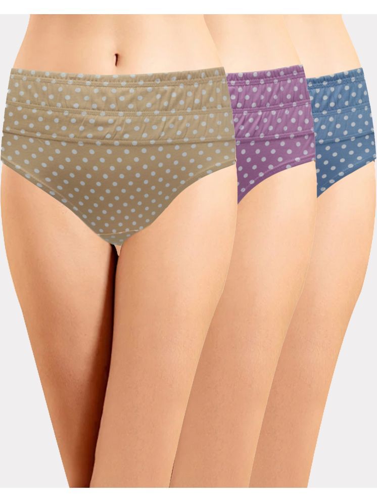     			IN CARE LINGERIE Multicolor ICIB-018 Cotton Printed Women's Hipster ( Pack of 3 )