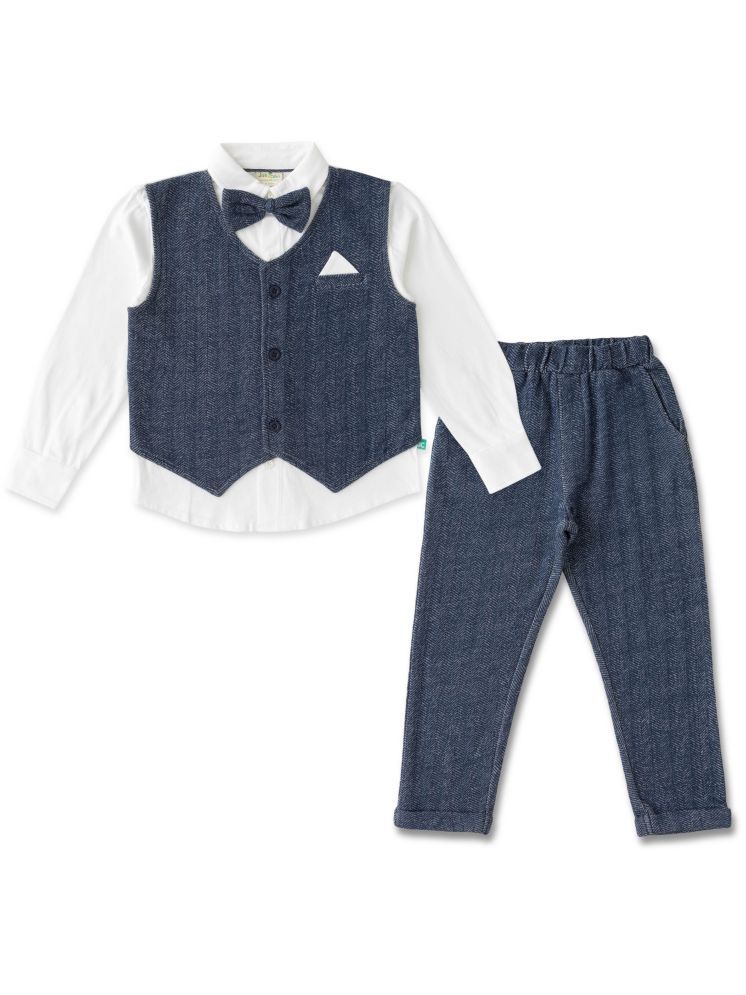     			Juscubs Navy Blue Cotton Baby Boy Shirt & Trouser ( Pack of 1 )