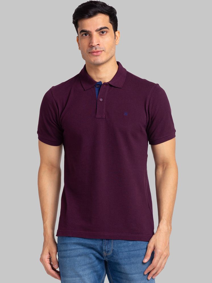     			Raymond Cotton Slim Fit Solid Half Sleeves Men's Polo T Shirt - Maroon ( Pack of 1 )