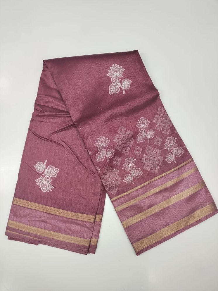     			Rekha Maniyar Cotton Printed Saree With Blouse Piece - Maroon ( Pack of 1 )