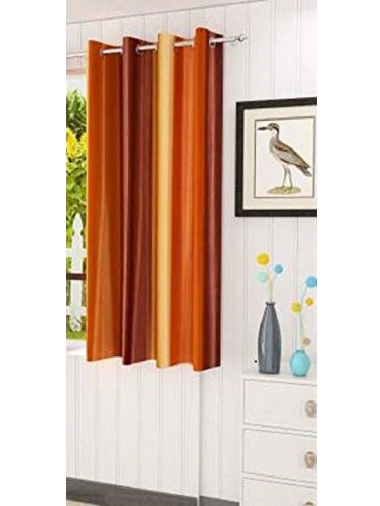     			SWIZIER Colorblock Room Darkening Eyelet Curtain 5 ft ( Pack of 1 ) - Maroon