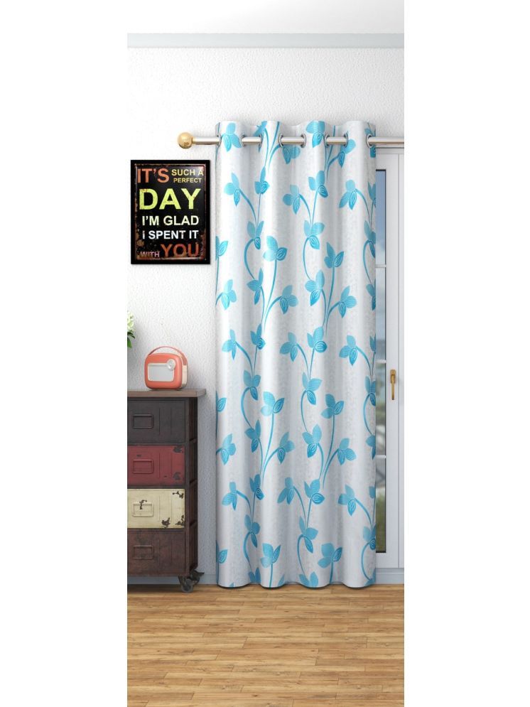     			SWIZIER Nature Room Darkening Eyelet Curtain 5 ft ( Pack of 1 ) - Light Blue