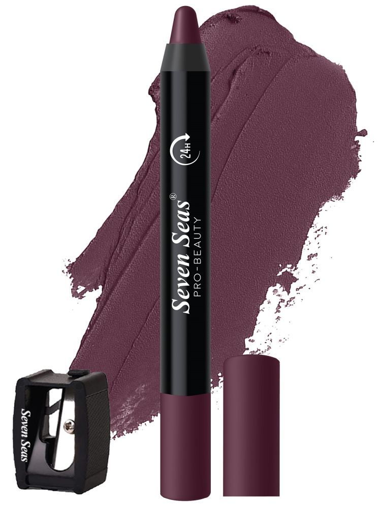     			Seven Seas Matte Mood Non Transfer Crayon Lipstick (Drape Wine 3.5g)