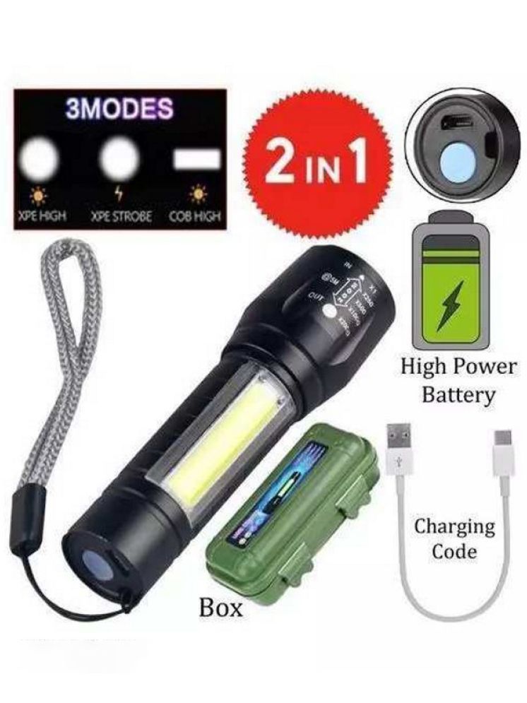     			VM SHOPPING MALL - 4W Rechargeable Flashlight Torch ( Pack of 1 )