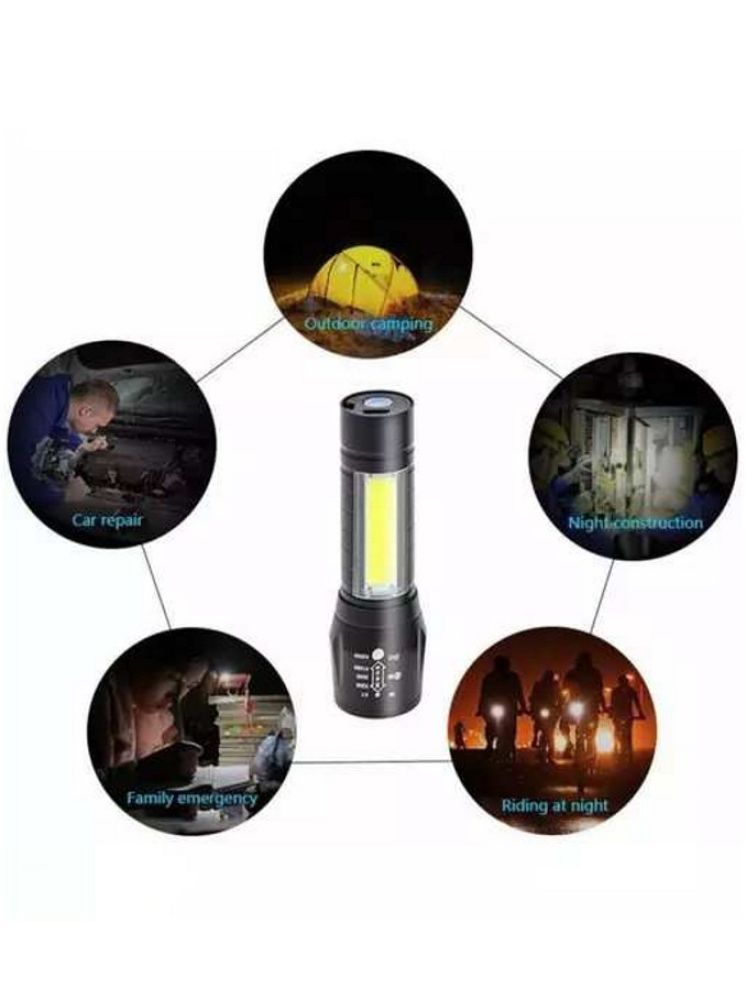     			VM SHOPPING MALL - 4W Rechargeable Flashlight Torch ( Pack of 1 )