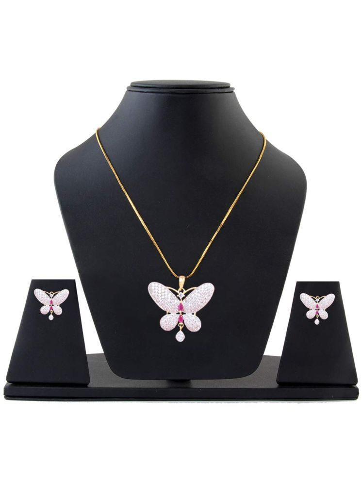     			Vasudha Pink Pendant set ( Pack of 1 )