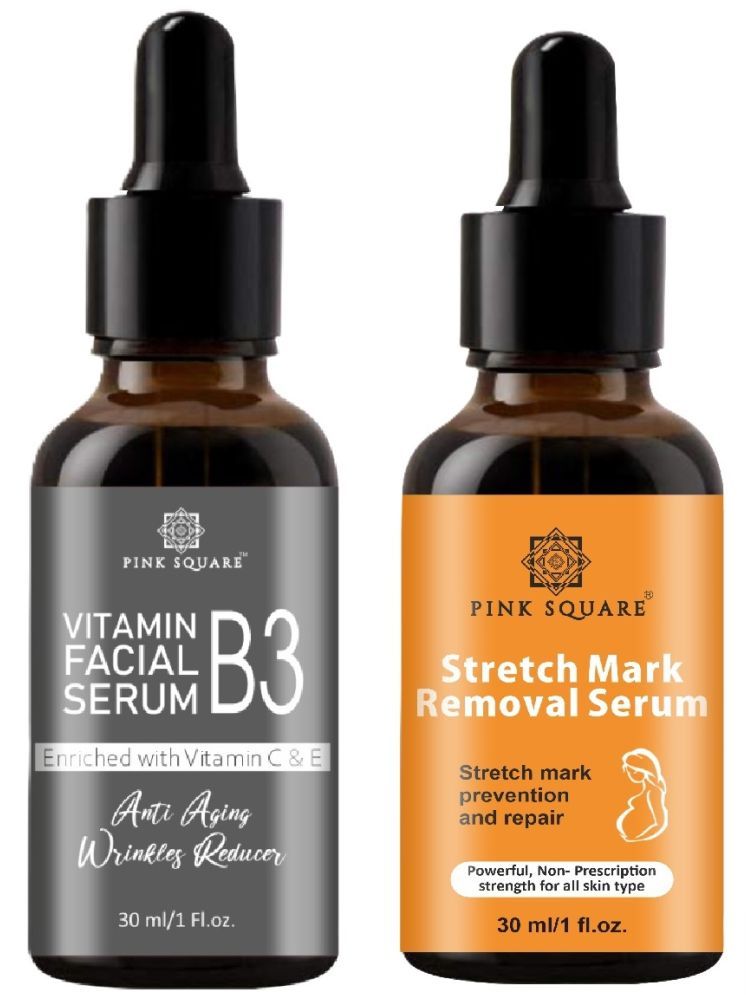     			Vitamin B3 Facial Serum - Anti Ageing Face & Strech Marks Removal Serum - Strech Marks Repair (Each,30ml) - Set of 2 Items