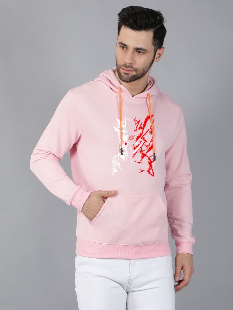     			fashion and youth Cotton Blend Hooded Men's Sweatshirt - Pink ( Pack of 1 )