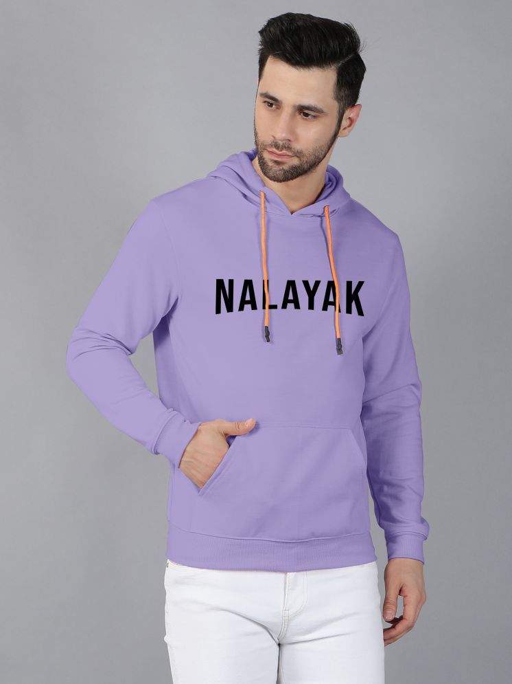     			fashion and youth Cotton Blend Hooded Men's Sweatshirt - Purple ( Pack of 1 )