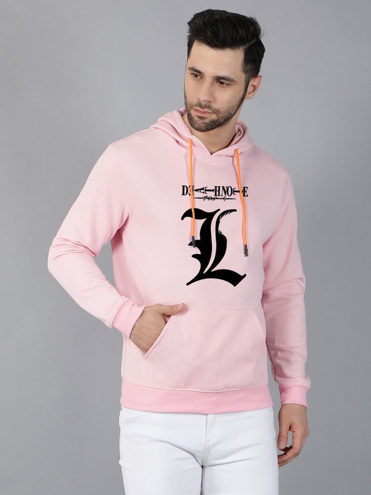     			fashion and youth Cotton Blend Hooded Men's Sweatshirt - Pink ( Pack of 1 )