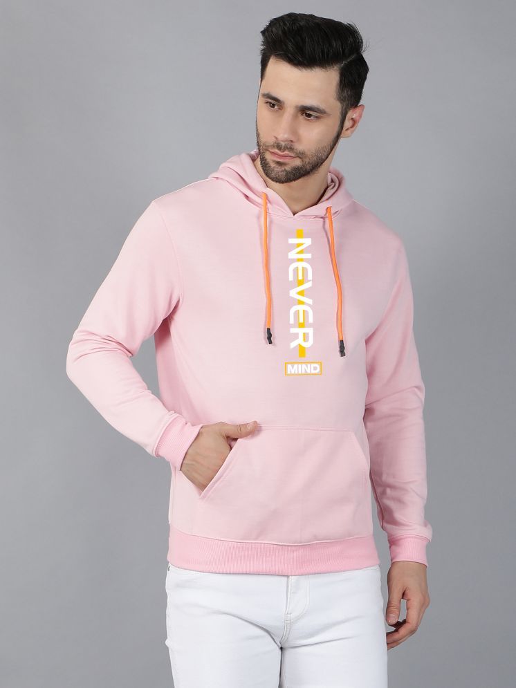     			fashion and youth Cotton Blend Hooded Men's Sweatshirt - Pink ( Pack of 1 )