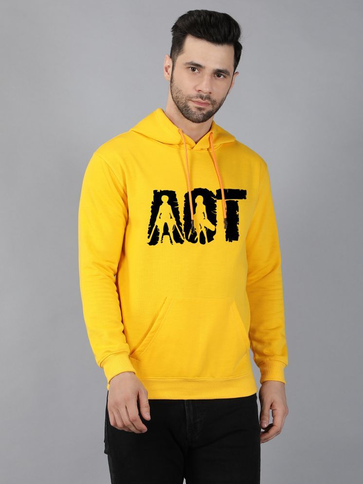     			fashion and youth Cotton Blend Hooded Men's Sweatshirt - Yellow ( Pack of 1 )