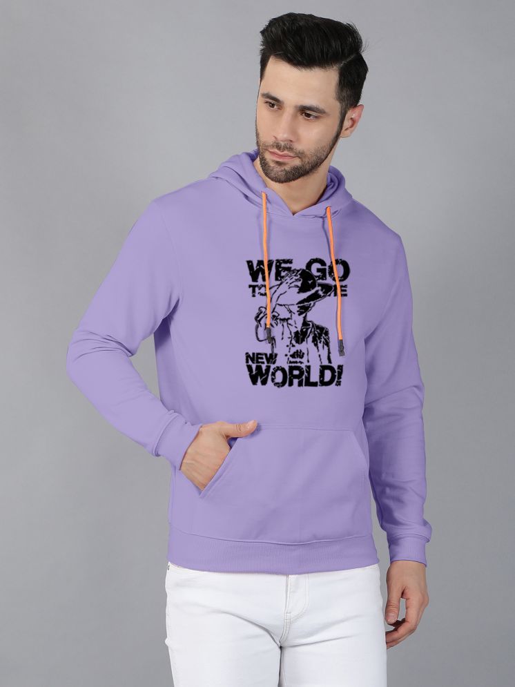     			fashion and youth Cotton Blend Hooded Men's Sweatshirt - Purple ( Pack of 1 )