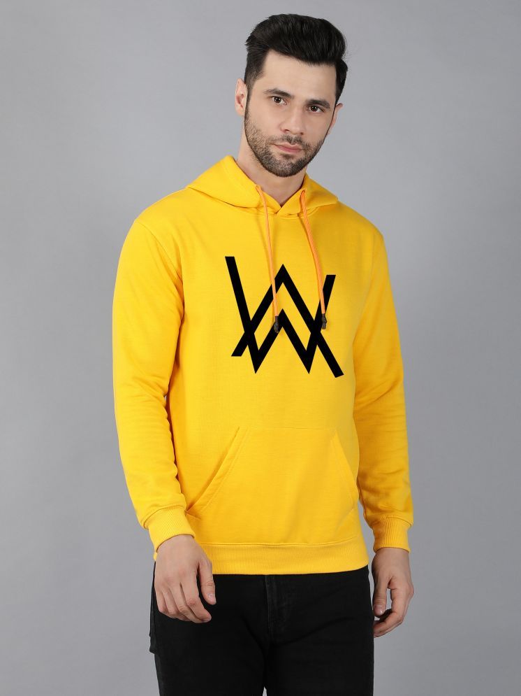     			fashion and youth Cotton Blend Hooded Men's Sweatshirt - Yellow ( Pack of 1 )