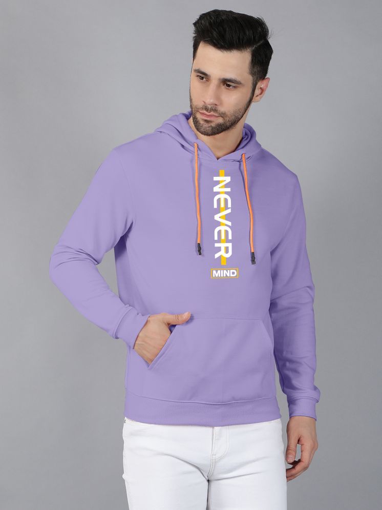     			fashion and youth Cotton Blend Hooded Men's Sweatshirt - Purple ( Pack of 1 )