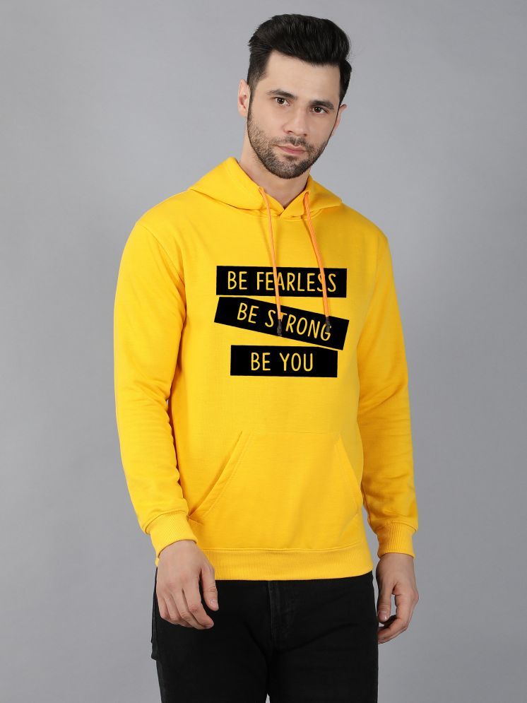     			fashion and youth Cotton Blend Hooded Men's Sweatshirt - Yellow ( Pack of 1 )