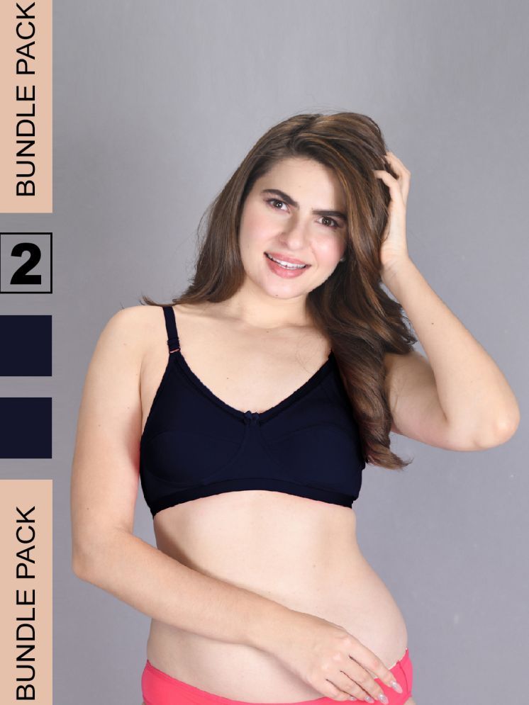     			lux venus Navy Blue Cotton Non Padded Women's Everyday Bra ( Pack of 2 )