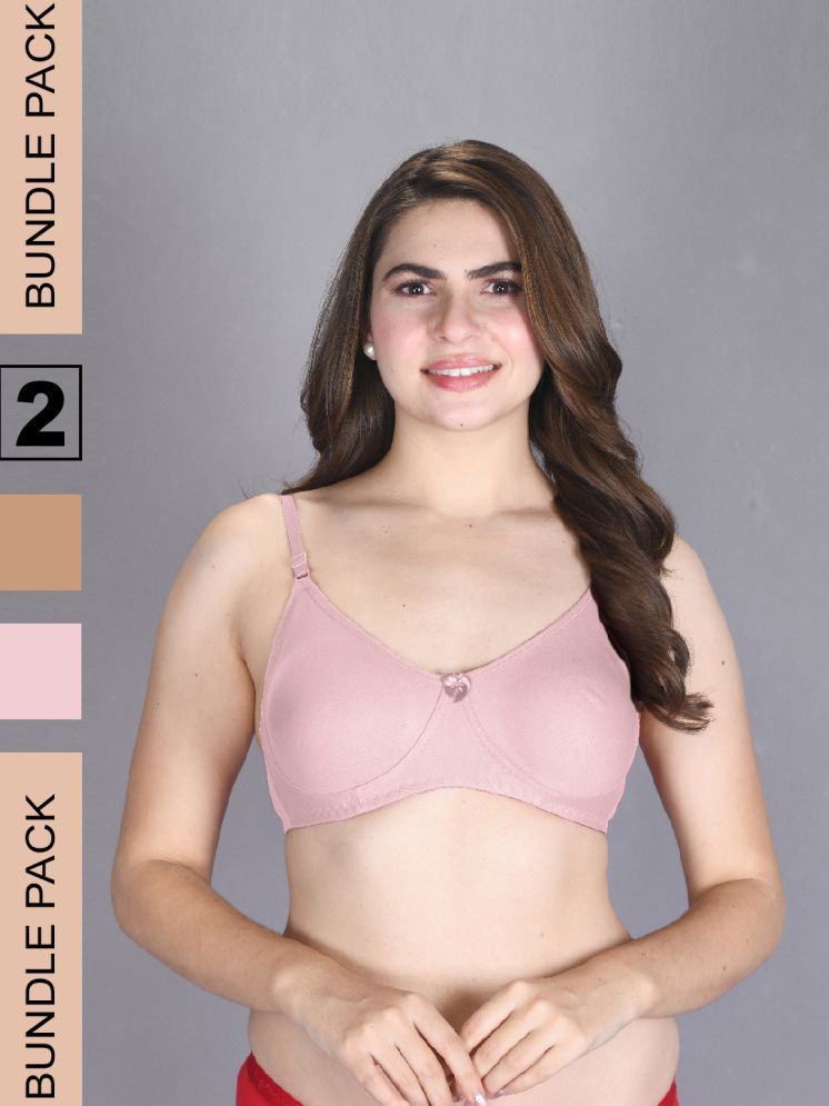     			lux venus Rose Gold Cotton Non Padded Women's T-Shirt Bra ( Pack of 2 )