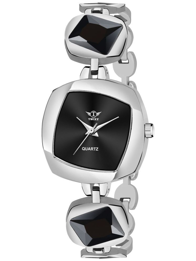     			twixy Silver Metal Analog Womens Watch