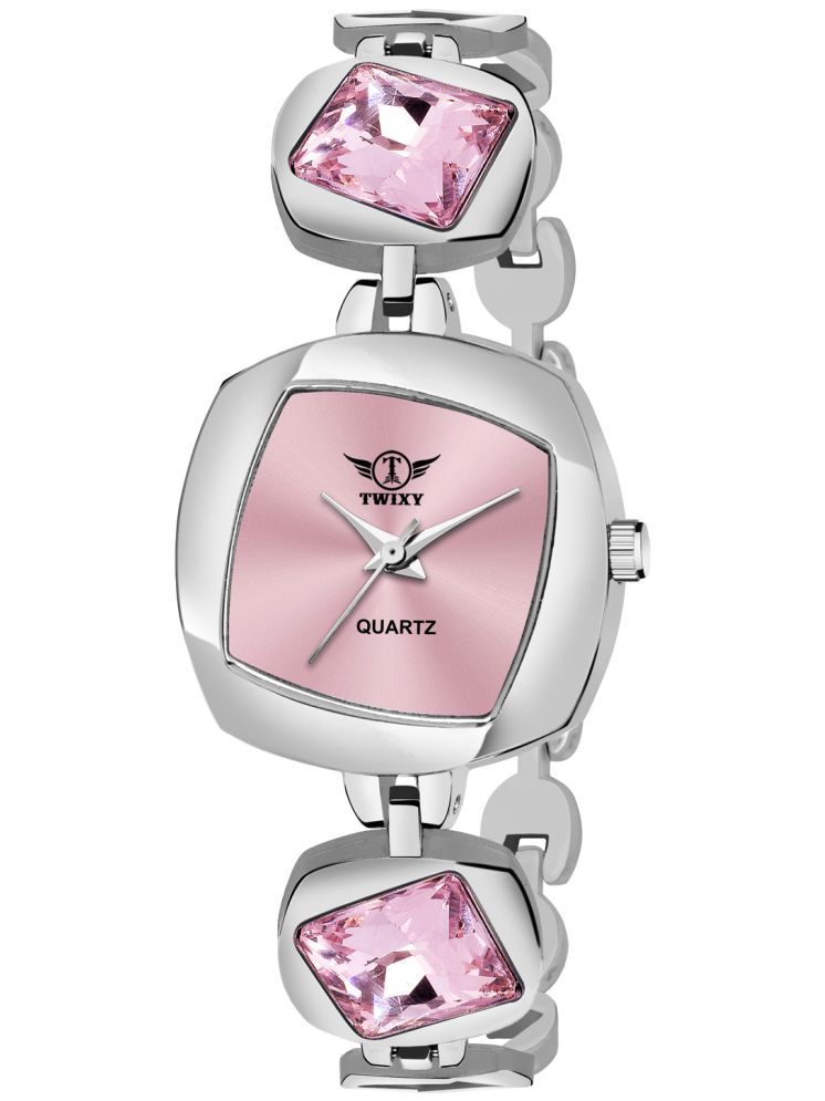     			twixy Silver Metal Analog Womens Watch