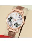 REESKY Rose Gold Brass Analog Womens Watch