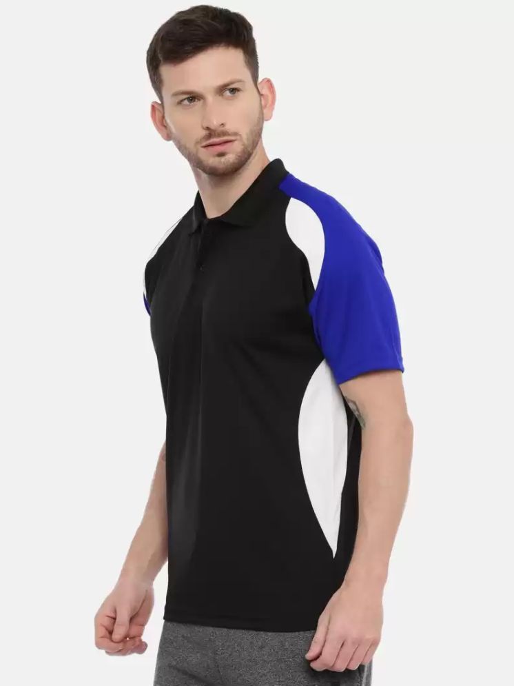     			DAAWEAR OUTFITS Black Polyester Regular Fit Men's Sports Polo T-Shirt ( Pack of 1 )