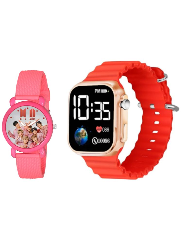     			DECLASSE Pink Dial Analog-Digital Girls Watch ( Pack Of 2 )