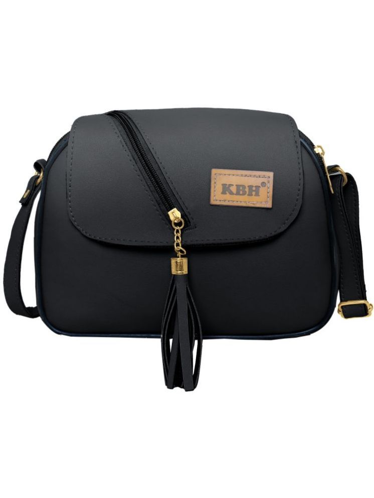     			Darklin Black PU Handheld Bag