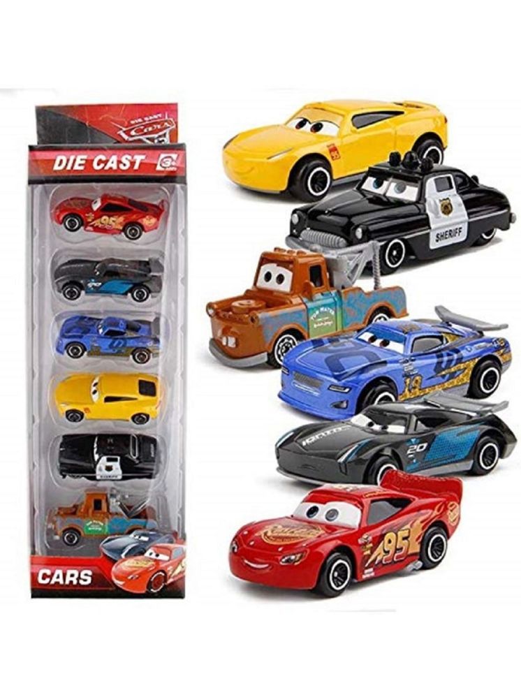     			FEDIFU Mini Metal Die Cast Car Set of-6 Toy Vehicle Play Set Free Wheel High Speed Unbreakable Car for Kids, Small Racing Car for Exciting Playtime Adventures, Movie Vehicles Car for Kids